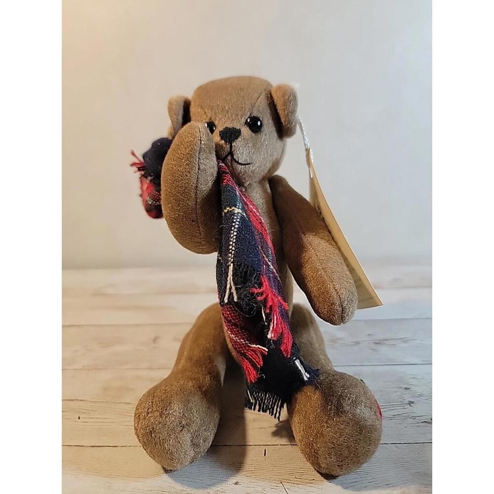 Zoarable Bear From Historic Zoar, Ohio 10" Tall ~ Winter Flannel Blanket w/ Tag